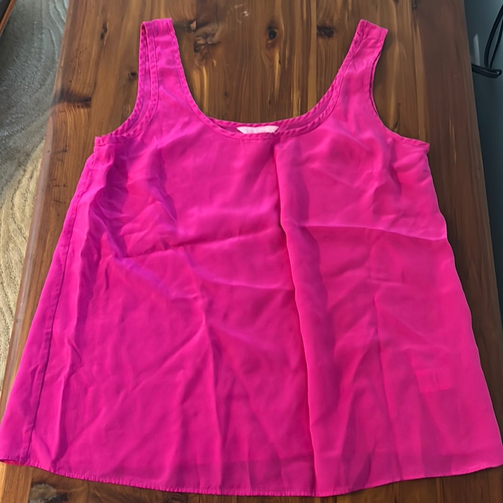 Lilly Pulitzer Small Pink 100% Silk Tank Top